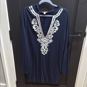 Lilly Pulitzer Navy and White Mini Dress